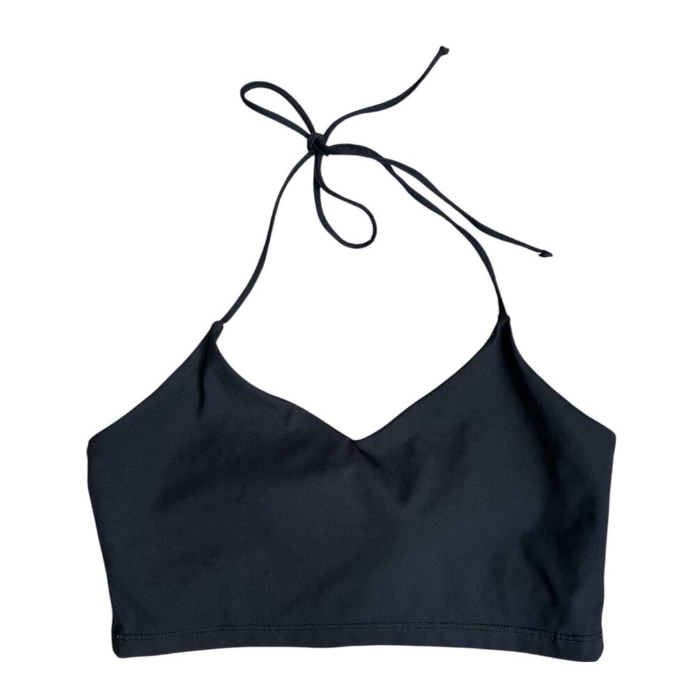 Goop label Black Halter Bikini Top - Women Swim Bikini size small